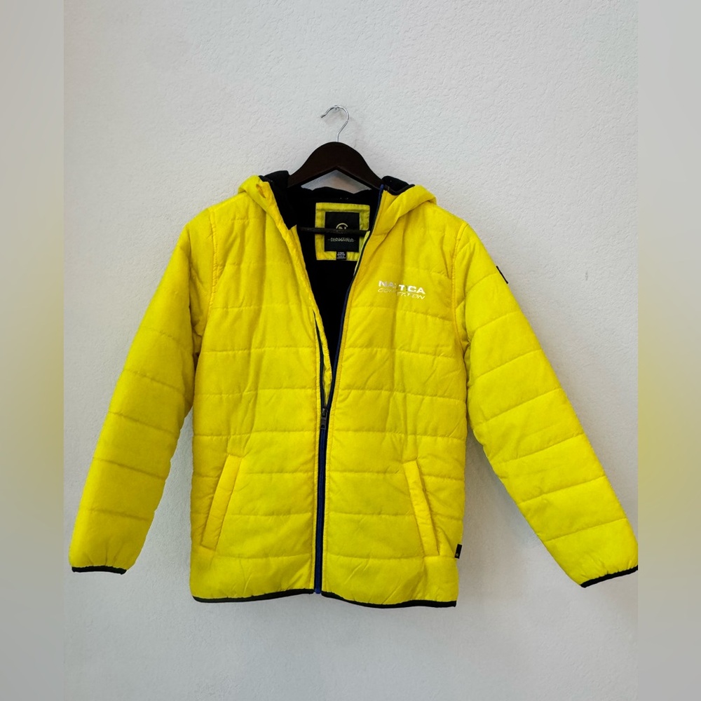 Nautica Kids Bright Yellow Puffer Coat